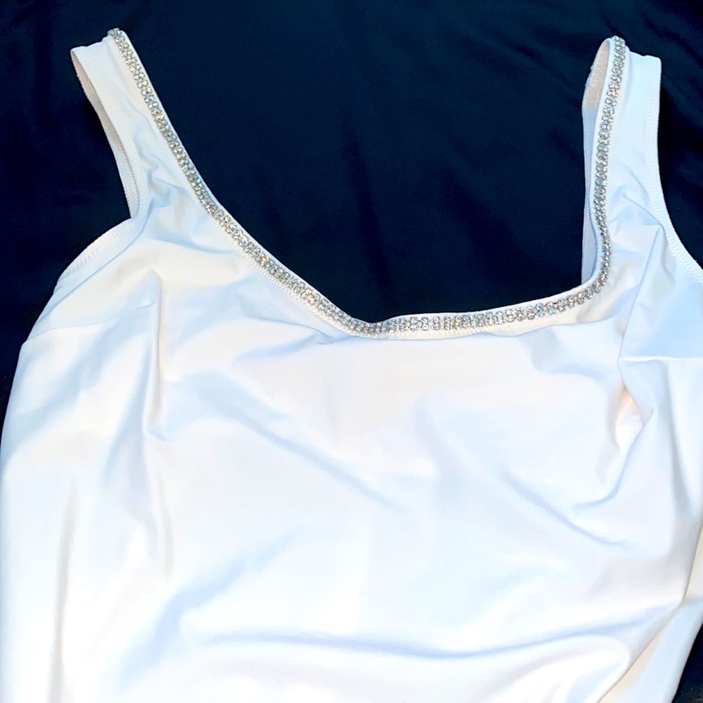 Large NEW DREAM ANGELS Embellished Scoop Bodysuit teddy - Picture 6 of 13